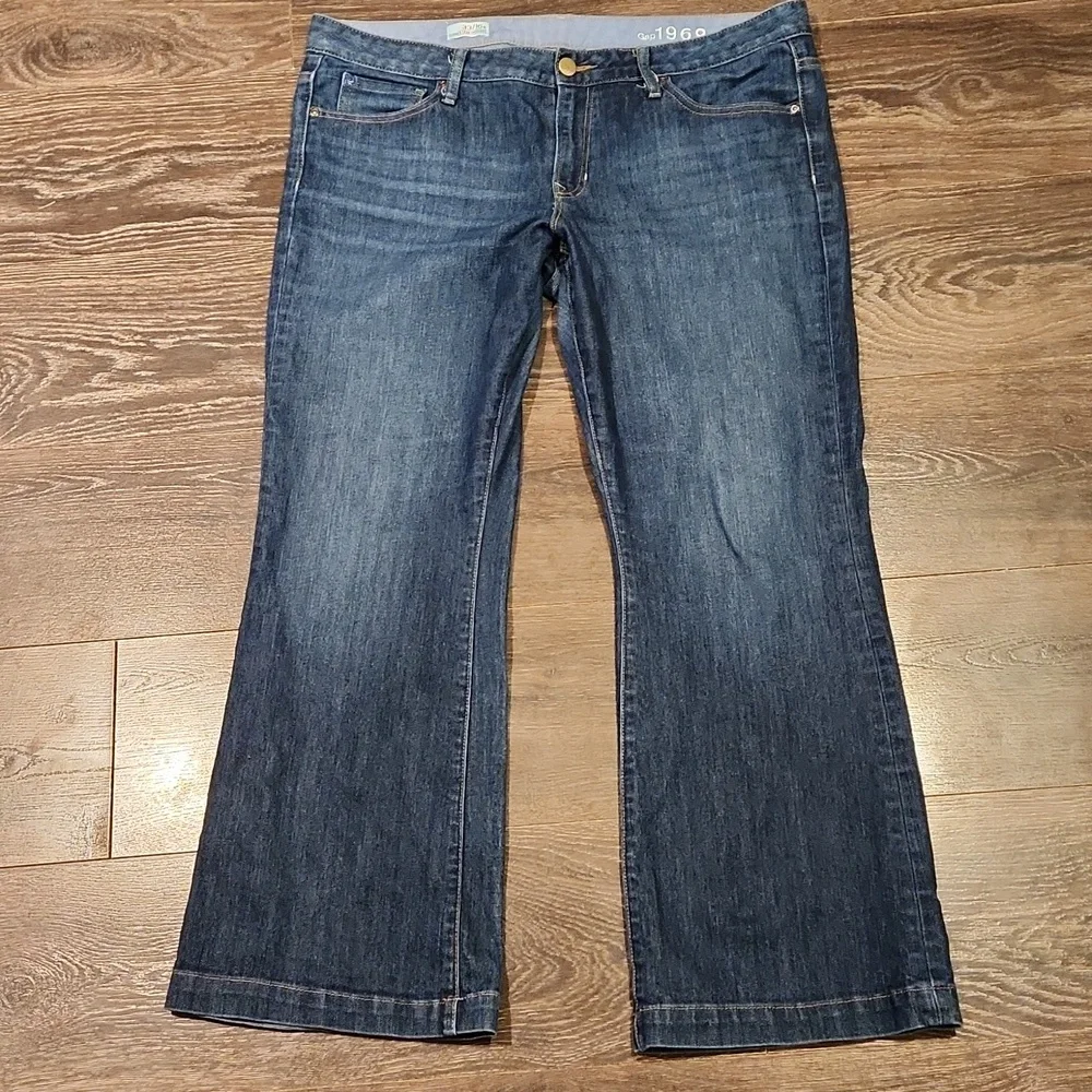 ❤️ GAP LONG & LEAN WIDE LEG TROUSER JEANS, 16A (33 ANKLE) - Picture 2 of 8